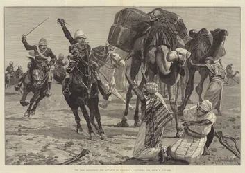 Die Nil-Expedition, der Vormarsch auf Khartum, Eroberung der Vorräte des Feindes